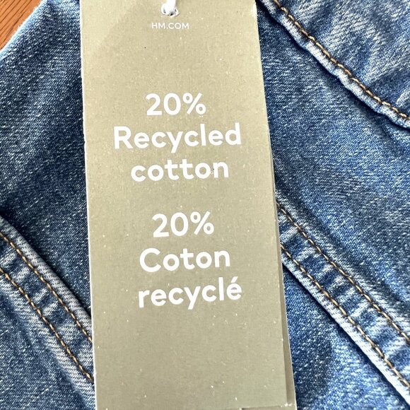 H.M. Women's Denim Ankle Jeans Size 14 Vintage Slim High Waist Stretch Blue NWT - Picture 8 of 12